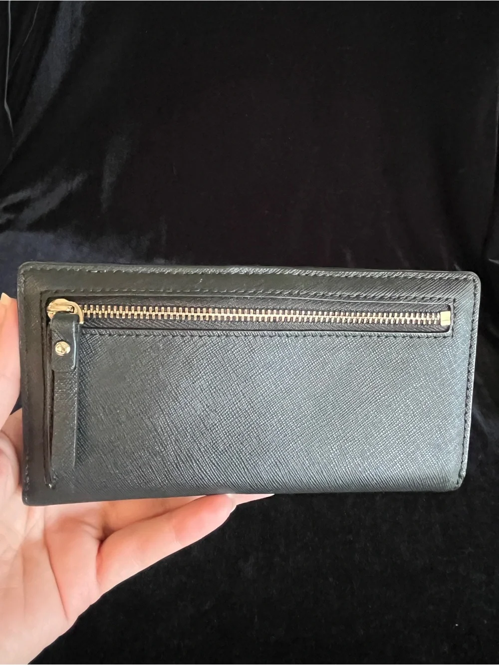 Kate Spade Cameron Street Large Slim Stacy Bifold Wallet Black